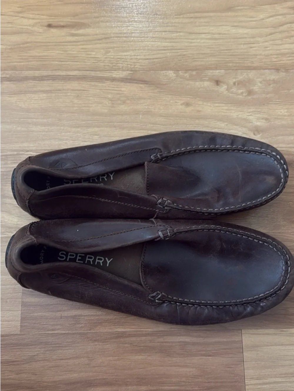 Sperry Men's Dark Brown Leather Slip-On Loafers